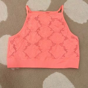 aerie seamless crochet bra top
